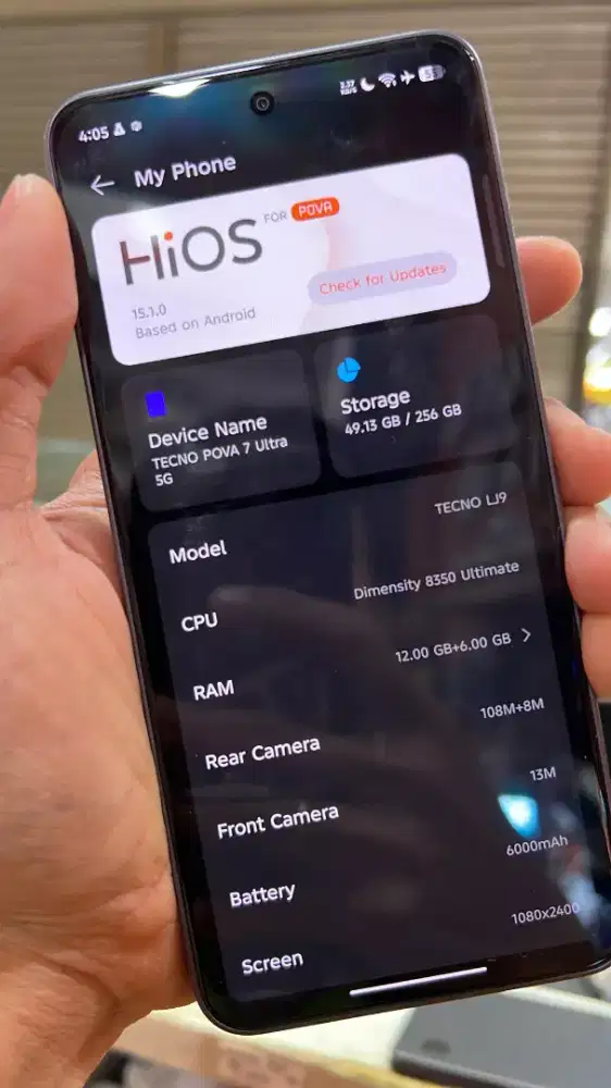 Tecno pova 7 ultra 5G 12/256 resmi