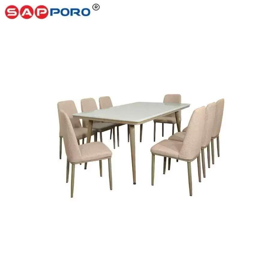 sapporo caroniti meja makan set marmer dinning set marmer
