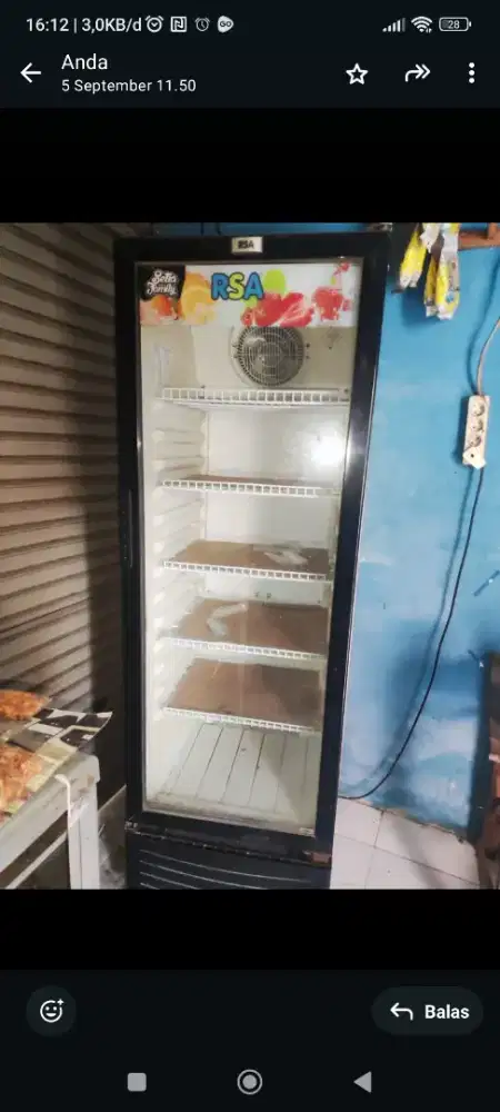 Di jual  sokes merek RSA 5 rak..masih bagus dingin banget