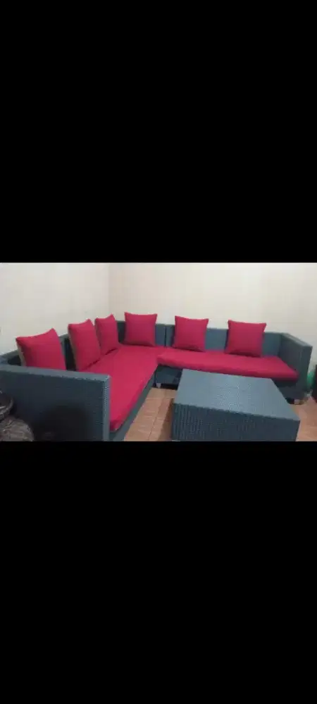 Dijual cepat!! Sofa Rotan murah satu set