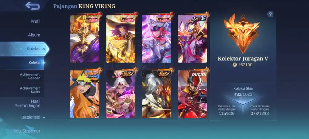 Akun mlbb juragan V