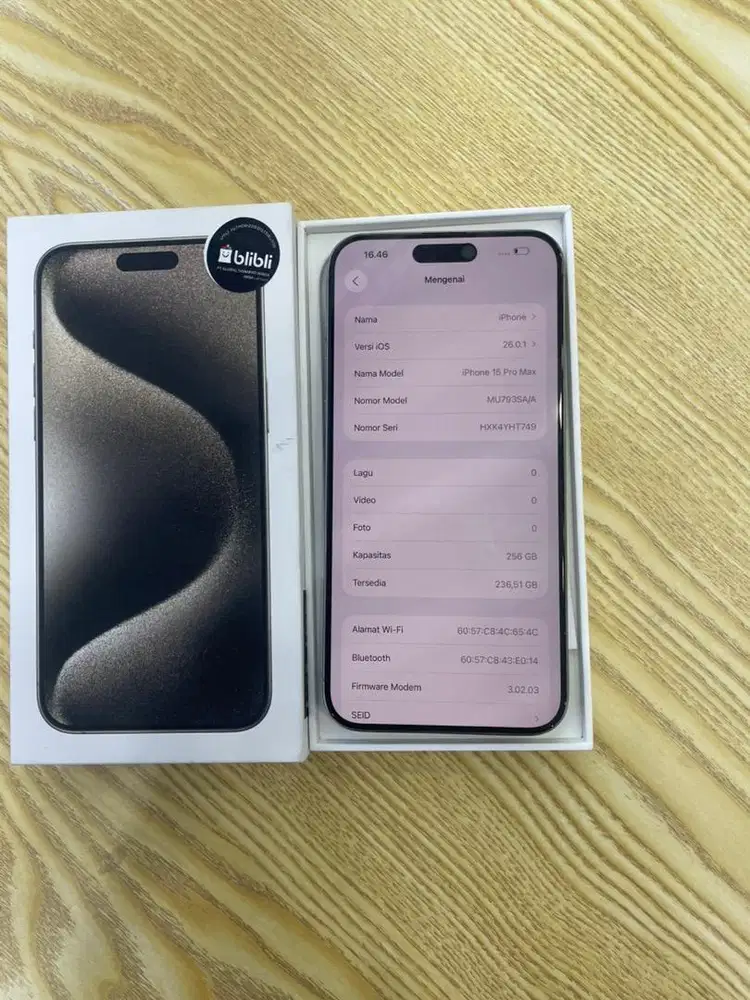 Iphone 15 pro max 256 ibox resmi