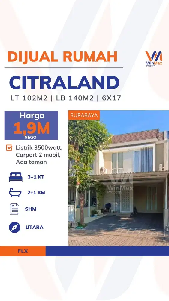 DIJUAL RUMAH Lokasi CITRALAND