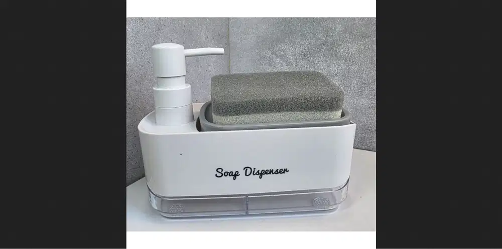 tempat sabun cuci piring 2 in 1 warna putih soap dispenser Bonus Spons