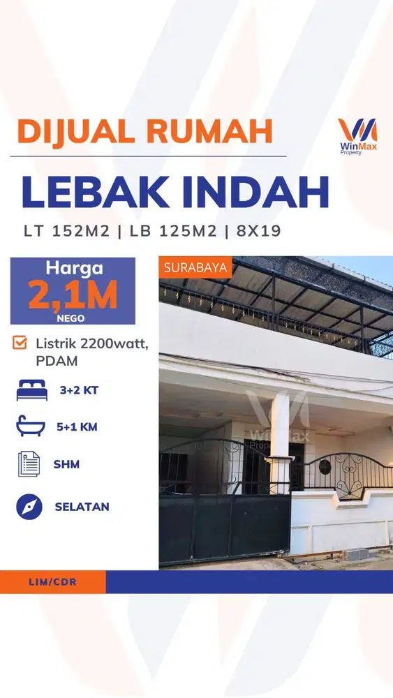 DIJUAL RUMAH Lokasi LEBAK INDAH