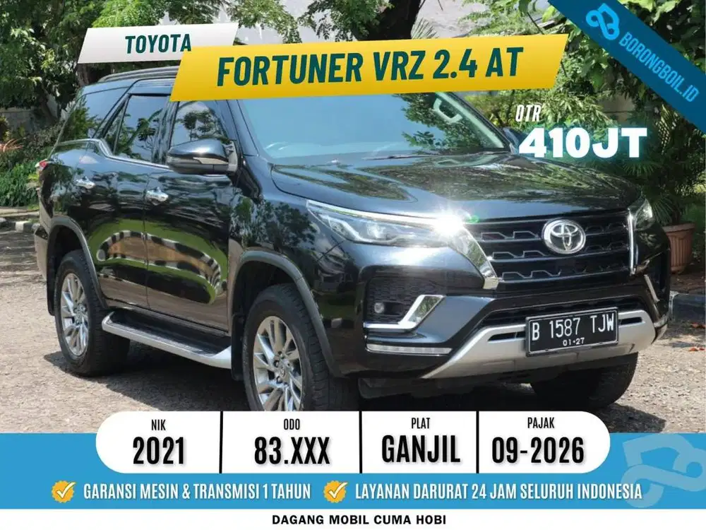 TOYOTA FORTUNER VRZ 2.4 AT 2021 HITAM