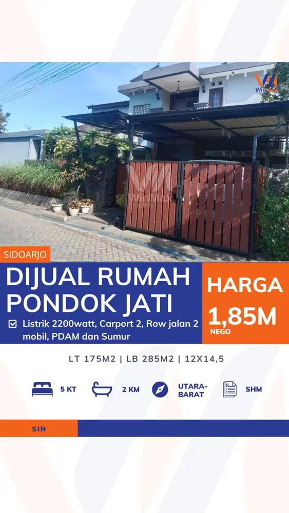 DIJUAL RUMAH Lokasi PONDOK JATI