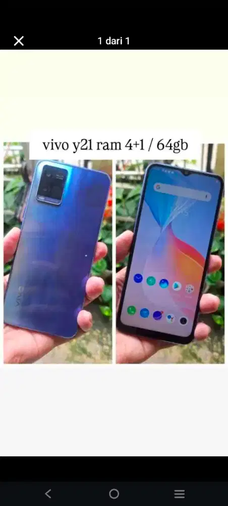 vivo y21 ram 4+1/64