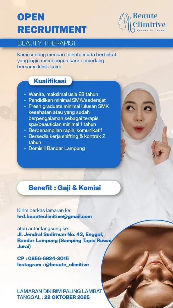 Dibutuhkan Beautician