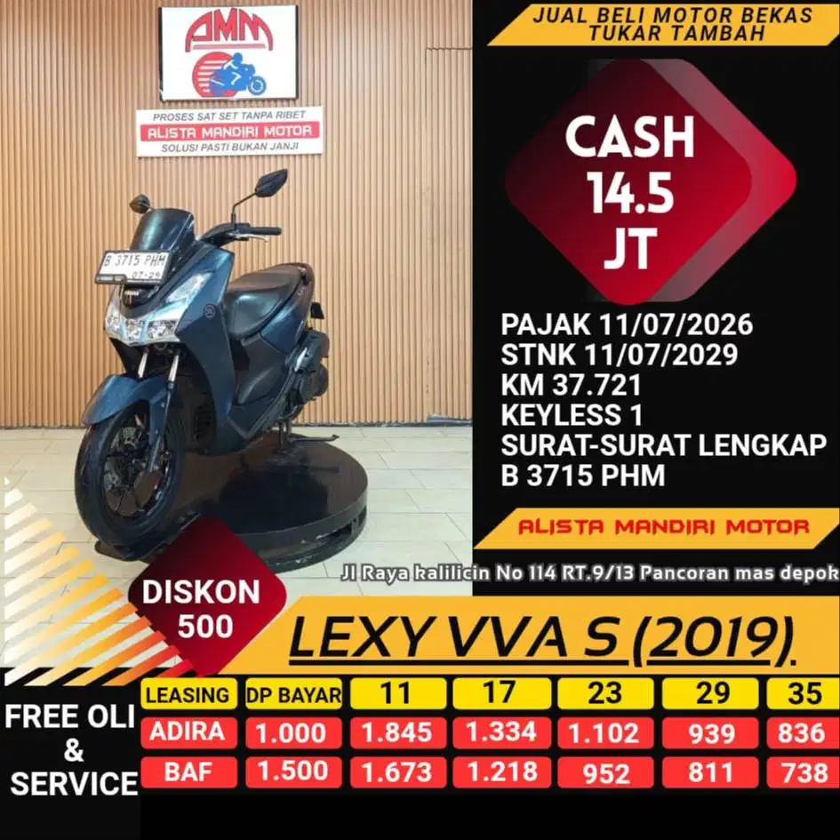 LEXY VVA S 2019 DP 1 JT PAJAK HIDUP CC 0% KREDIVO TOKPED SPAYLETTER