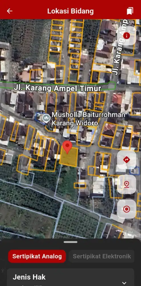 Tanah Dijual di Desa Karang Widoro-Dau
