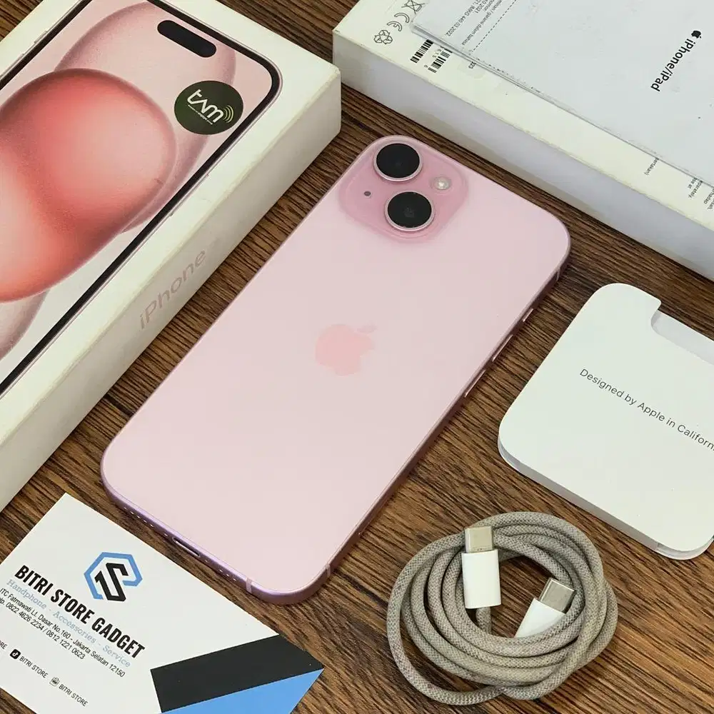 iPHONE 15 128 Gb Pink | 2nd ex iBox Pa/a Garansi ON 28 Nov 2025