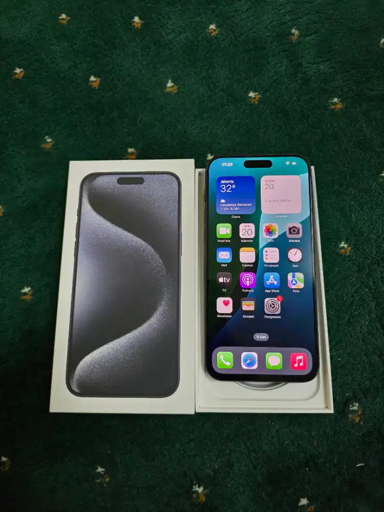 IPhone 15 Pro Max 256gb IBox Lengkap Mulus Normal