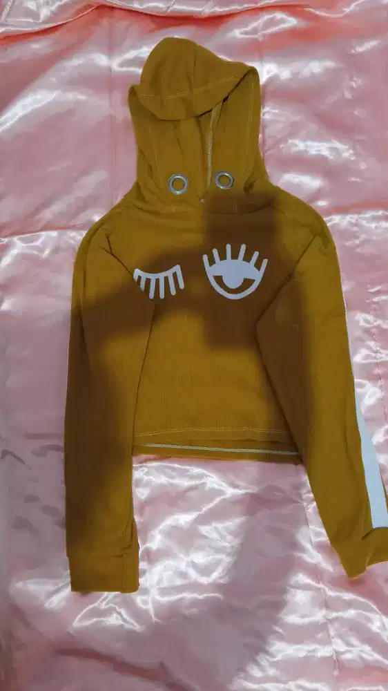 Hoodie Crop Korean Style