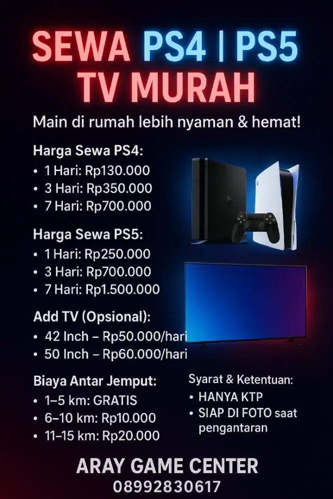 Sewa Rental PS4 & PS5