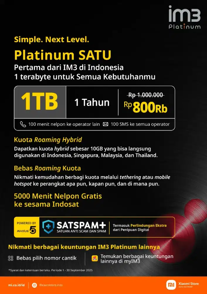 KUOTA 1000GB 1TAHUN 800.000