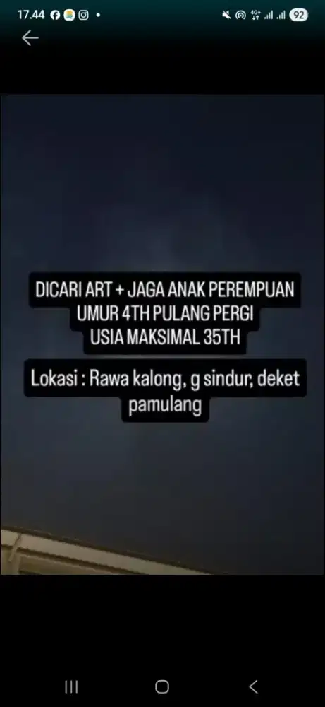 Cari art + jaga anak 4th
