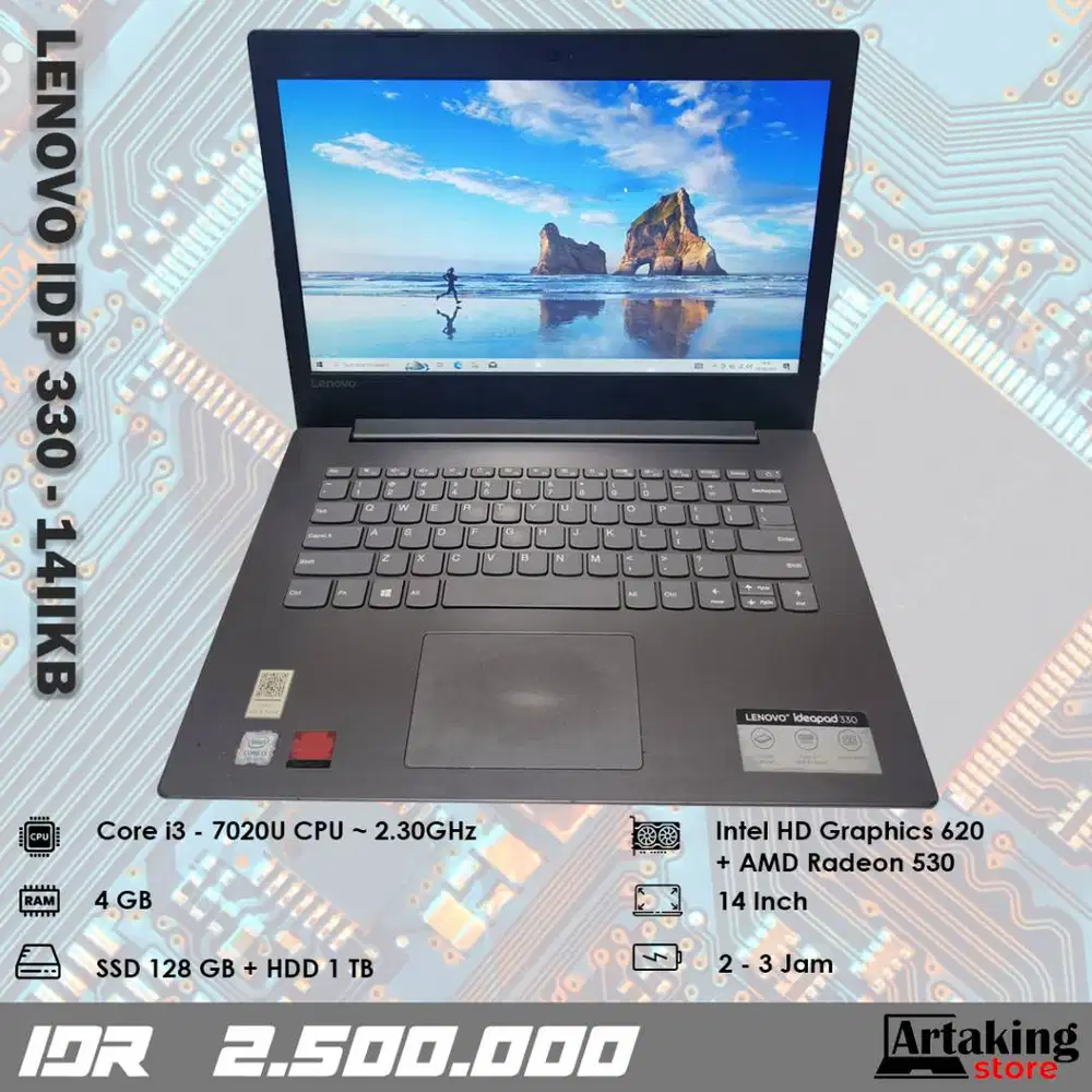 Lenovo Ideapad 330 - 14IKB - Core i3 - Gen 7 th - Ram 4 GB - Double VG
