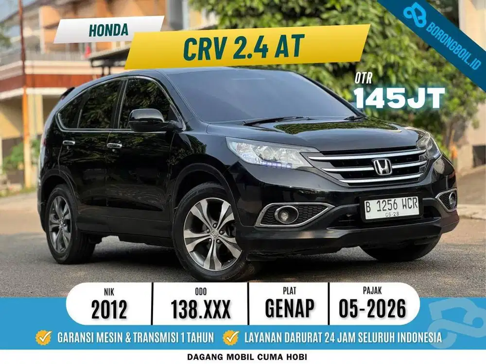 TDP 10JT HONDA CRV 2.4 AT 2012 HITAM SIAP PAKAI