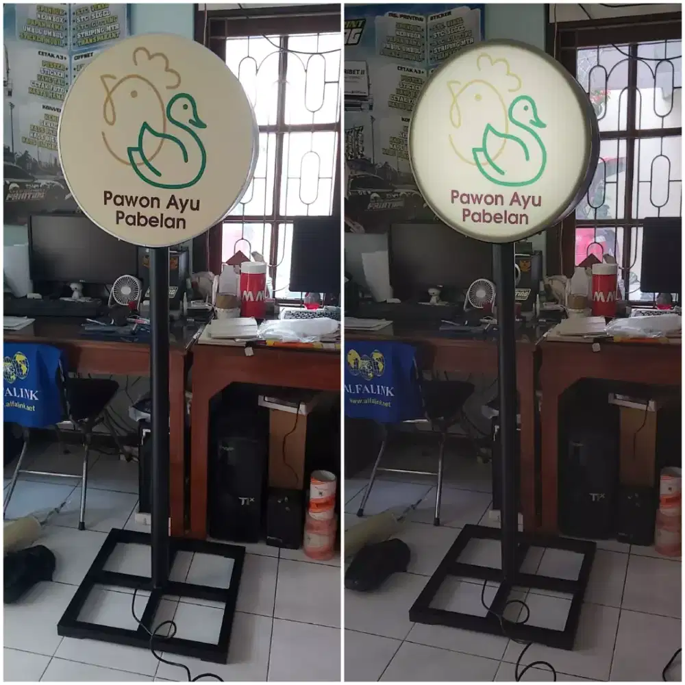 Bikin neonbox portable dari baklite atau akrilik pameran kuliner malam