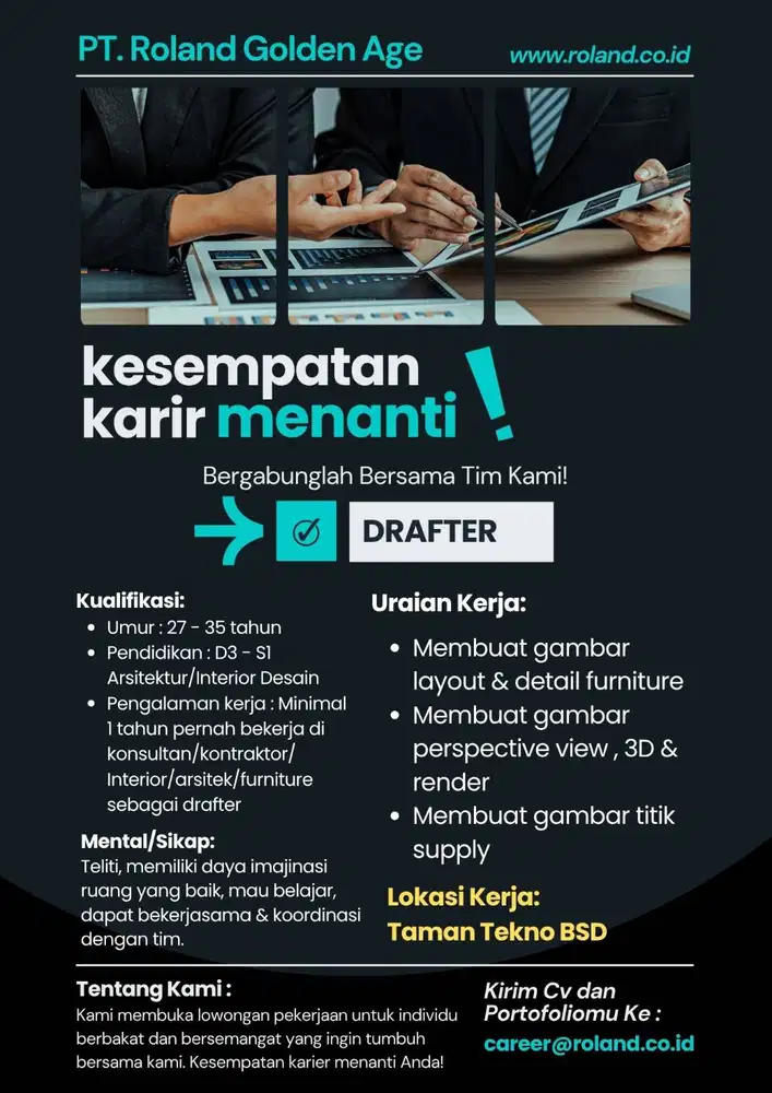 DIBUTUHKAN DRAFTER SEGERA