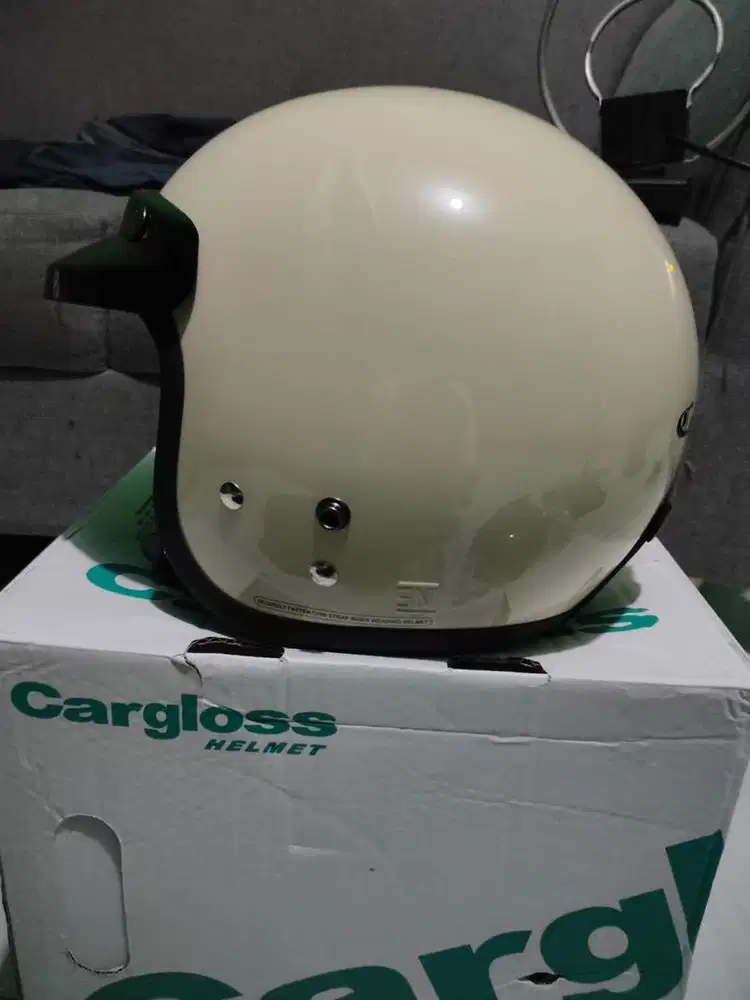 Helm Cargloss CFM Retro Visor Hebo Smoke Helm Half Face