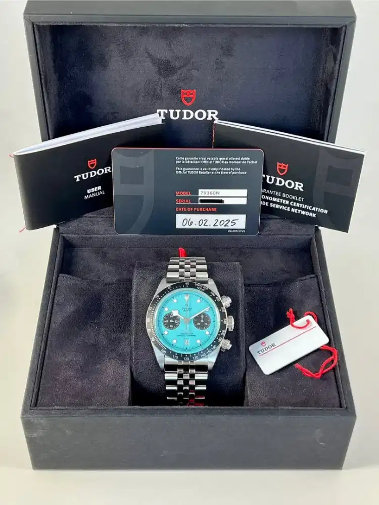 tudor black ray chrono 41 flaminggo blue