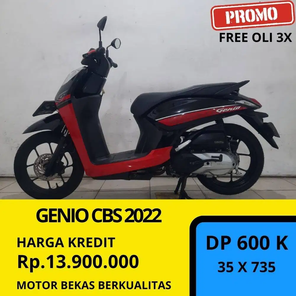 Honda Genio CBS 2022 Merah hitam Promo DP murah masih banyak
