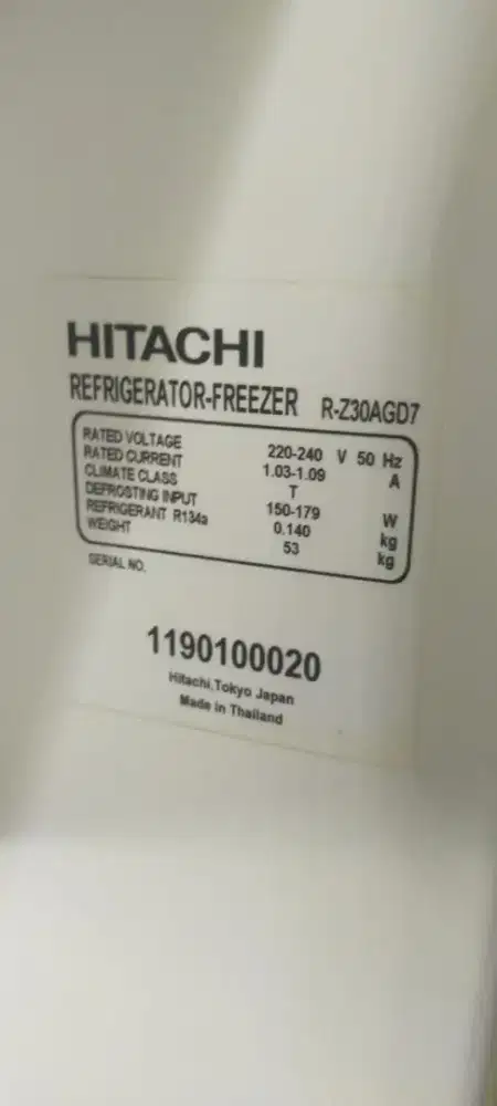 Kulkas 2 pintu Jumbo HITACHI