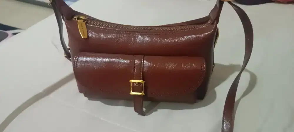 Tas Charles and Keith Coklat Brown Second Mulus Like New