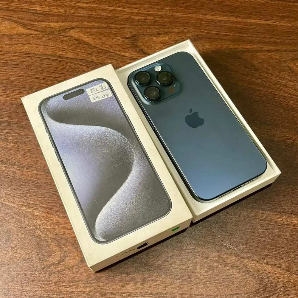 iPhone 15 PRO 256GB [ Blue Titanium ] Garansi Resmi iBox