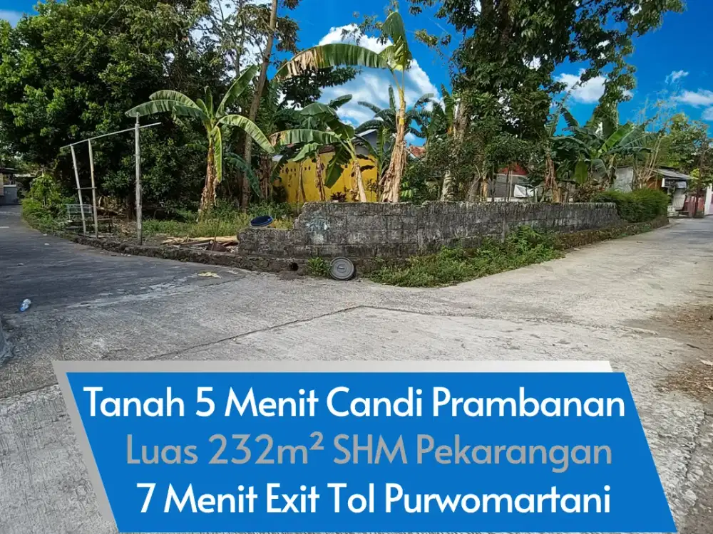 Tanah Dekat Candi Prambanan Siap AJB