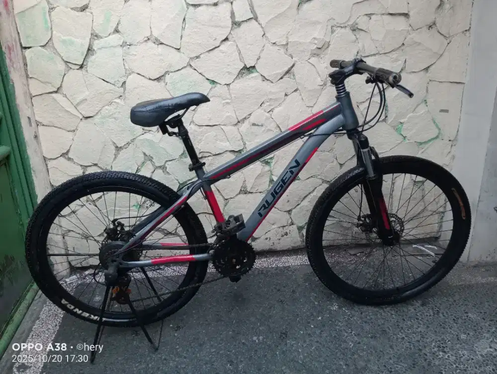 Jual butuh sepeda MTB rugen UK 26 gigi 3x7 speed fungsi normal