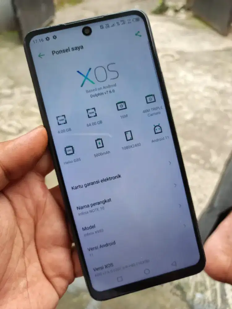 Infinix note 10 4/64 hp+kabel data