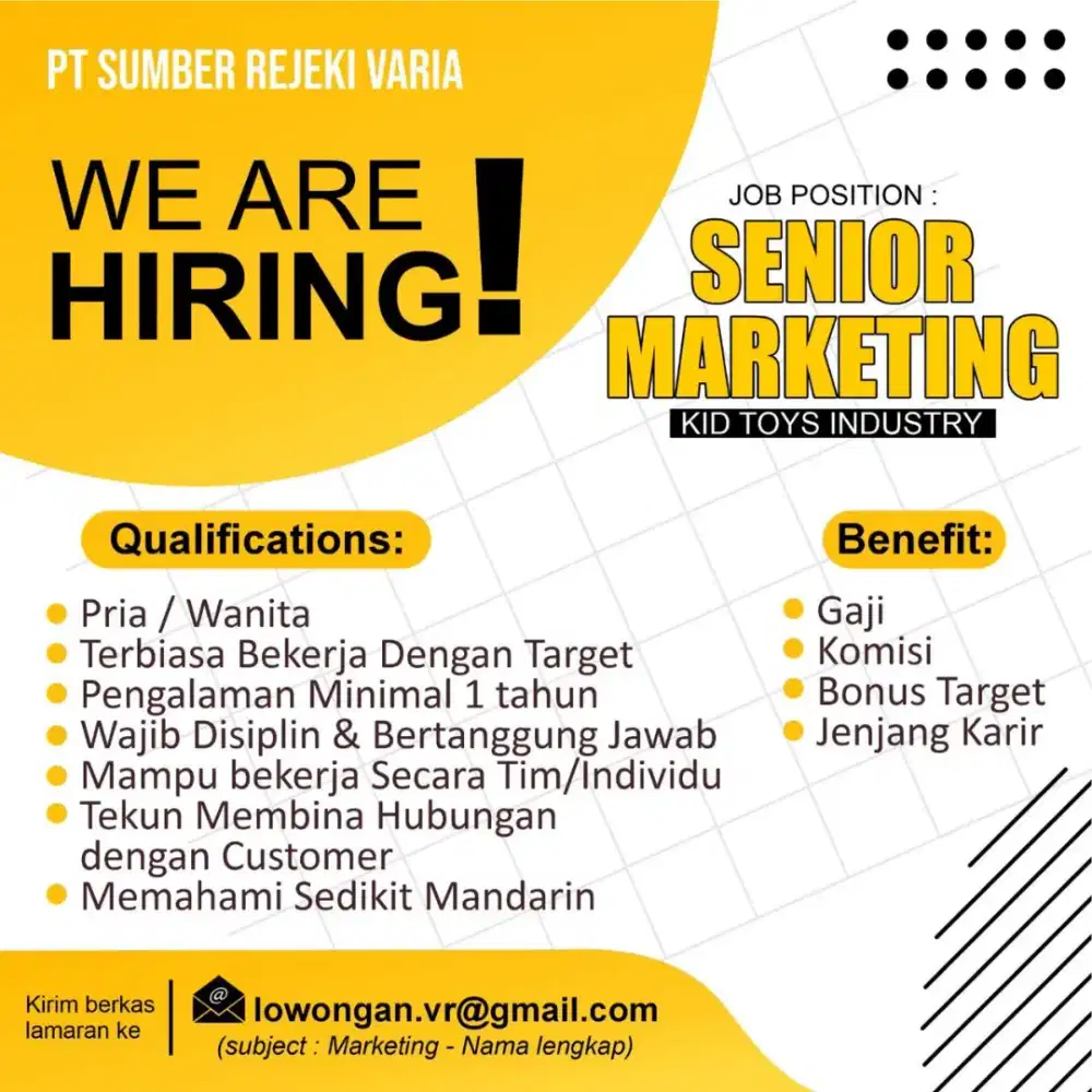 MARKETING EXECUTIVE MANUFACTURER