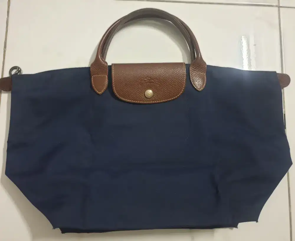 TAS Tenteng LONGCHAMP / Long Champ BIRU 35X22 Cm 100% Asli