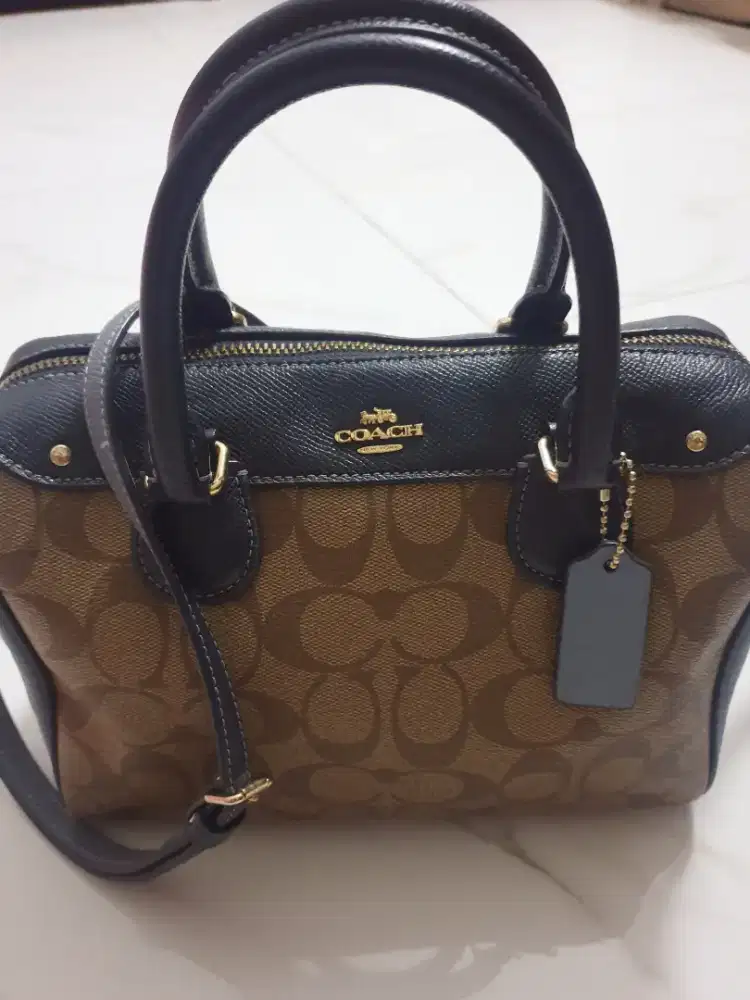 TAS WANITA TENTENG / SLEMPANG COACH BIRU 100% ASLI