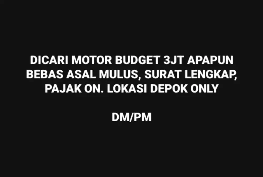 NYARI MOTOR BUKAN JUAL MOTOR