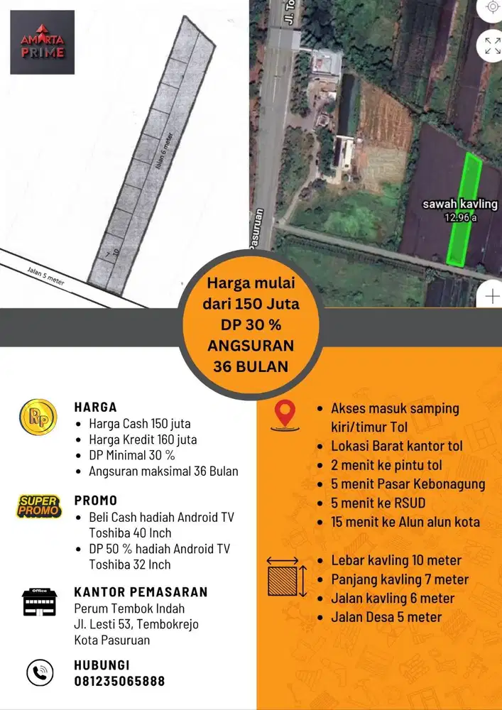 Tanah kavling exit tol kota pasuruan