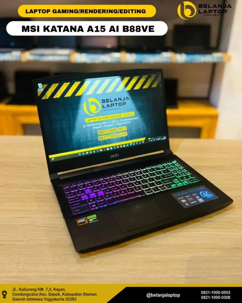 MSI Katana A15 AI B8VE 412ID/Ryzen 7 8845HS/16GB/SSD 512GB/RTX4050/14