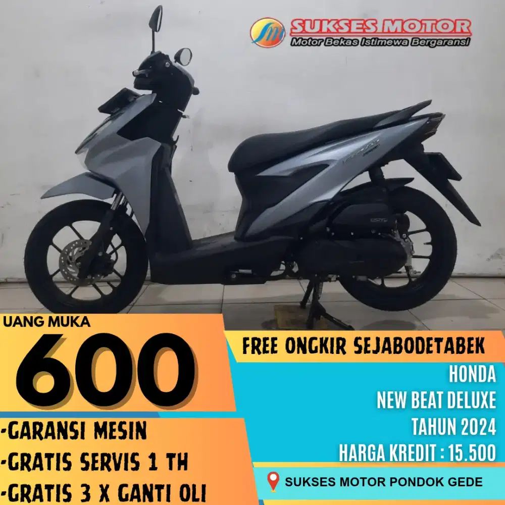 HONDA NEW BEAT DELUXE TAHUN 2024 DP 600 RIBU