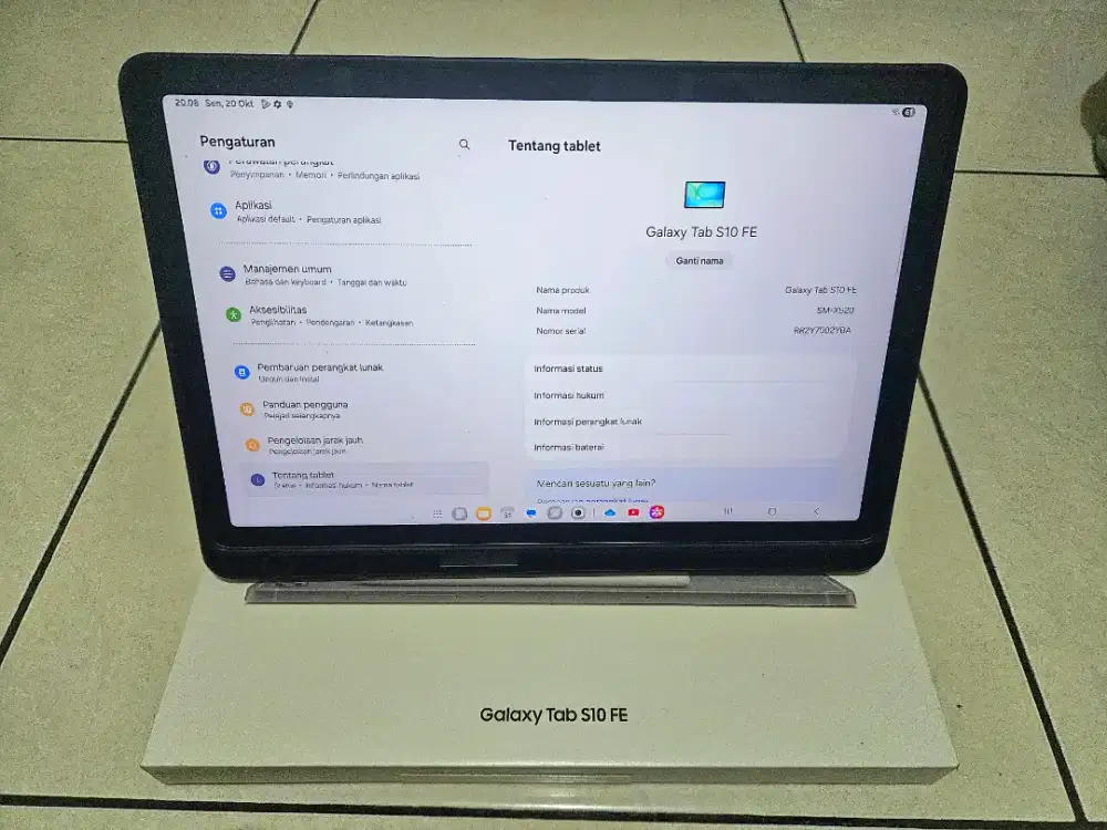 Samsung Tab S10 FE Fullset like new