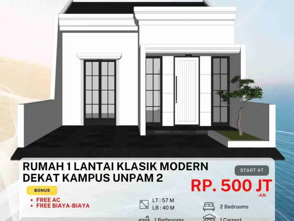 Rumah 1 lantai termurah di tangsel hanya 500 jutaan