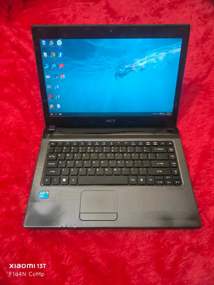 Dijual laptop acer aspire 4743,intel core i3,ram 8 gb,hdd 500 gb