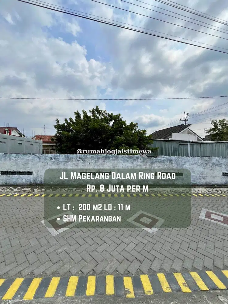 Tanah Strategis di JL Magelang Dalam Ring Road Barat UGM Dekat JCM