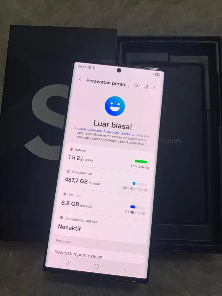 Samsung s22 ultra ex sein resmi indonesia warna black