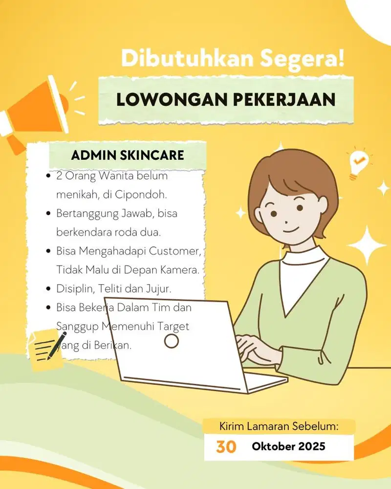 ADMIN SKINCARE/KONTEN KREATOR