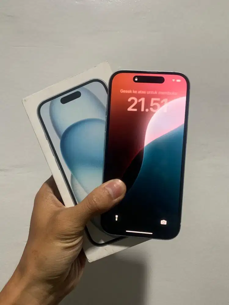 iphone 15 128gb blue resmi ibox like new bnob