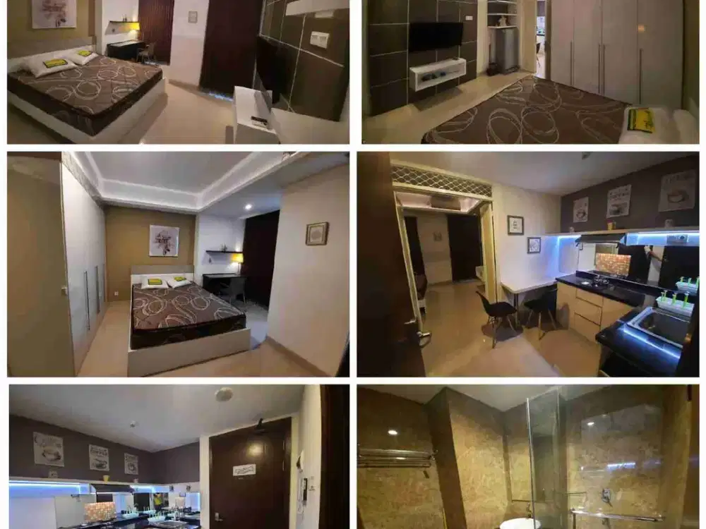 Disewakan / dijual apartement 1 br digrand Sungkono full furnish siap pakai ada AC springbed lemari kitchenset lengkap dll
