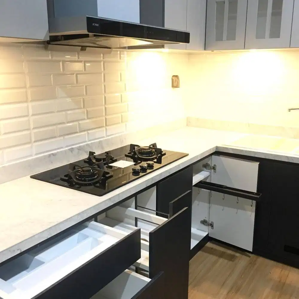 Custom Interior Kitchen Set, Backdrop TV, Lemari, Wardrobe, Kitchenset